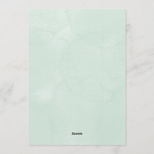 Baby shower invitation featuring a dinosaur 招待状 (裏面)