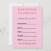 Baby Shower Invitation Gender Reveal | Modern 招待状 (正面)