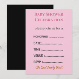 Baby Shower Invitation Gender Reveal | Modern 招待状