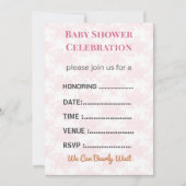 Baby Shower Invitation Gender Reveal | Modern 招待状 (正面)