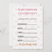 Baby Shower Invitation Gender Reveal | Modern 招待状 (正面)
