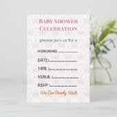 Baby Shower Invitation Gender Reveal | Modern 招待状 (スタンド正面)