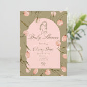 Baby Shower Invitation in Calming Nature Colors (スタンド正面)