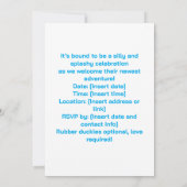 Baby Shower Invitation – Oopsie Ducky 招待状 (裏面)