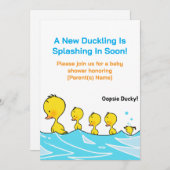 Baby Shower Invitation – Oopsie Ducky 招待状 (正面/裏面)