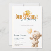 Baby Shower Invitation Our Sunshine (正面)