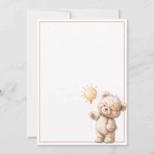 Baby Shower Invitation Our Sunshine (裏面)