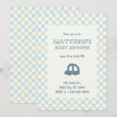 Baby Shower Invitation | Toy Car for Baby Boy 招待状 (正面/裏面)