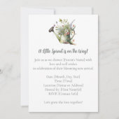 Baby Shower Invitation – Watercolor Garden Sprout 招待状 (正面)