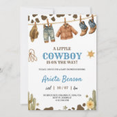 Baby shower invitation with a cowboy theme 招待状 (正面)