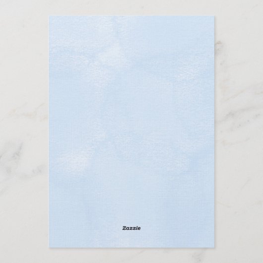 Baby shower invitation with a cute bear  招待状 (裏面)