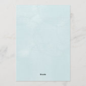 Baby shower invitation with a cute teddy bear 招待状 (裏面)