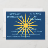 Baby Shower Invitation with Flag of Macedonia 招待状 (正面)