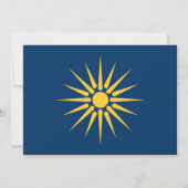 Baby Shower Invitation with Flag of Macedonia 招待状 (裏面)