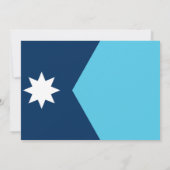 Baby Shower Invitation with Flag of Minnesota, USA 招待状 (裏面)