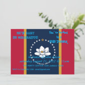 Baby Shower Invitation with Flag of Mississippi 招待状 (スタンド正面)