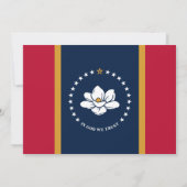 Baby Shower Invitation with Flag of Mississippi 招待状 (裏面)