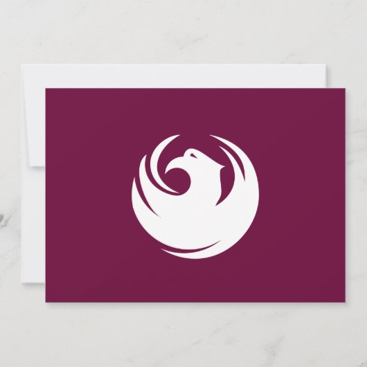 Baby Shower Invitation with Flag of Phoenix City 招待状 (裏面)