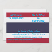 Baby Shower Invitation with Flag of Thailand 招待状 (正面)
