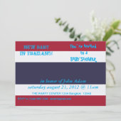 Baby Shower Invitation with Flag of Thailand 招待状 (スタンド正面)