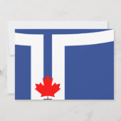 Baby Shower Invitation with Flag of Toronto 招待状 (裏面)