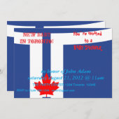 Baby Shower Invitation with Flag of Toronto 招待状 (正面/裏面)