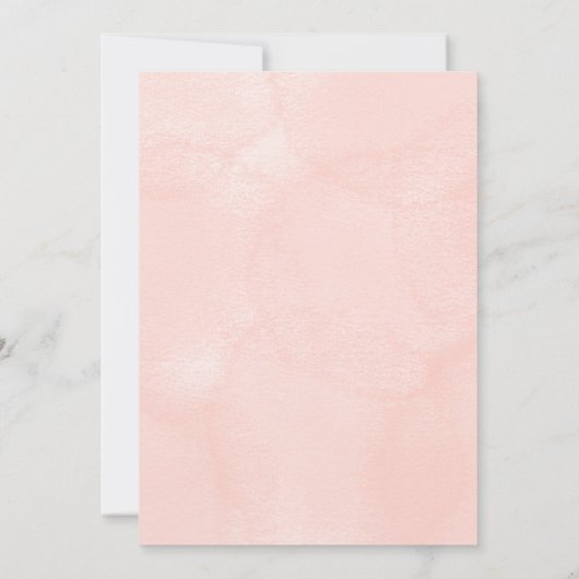 Baby shower invitation with playful teddy bear  招待状 (裏面)