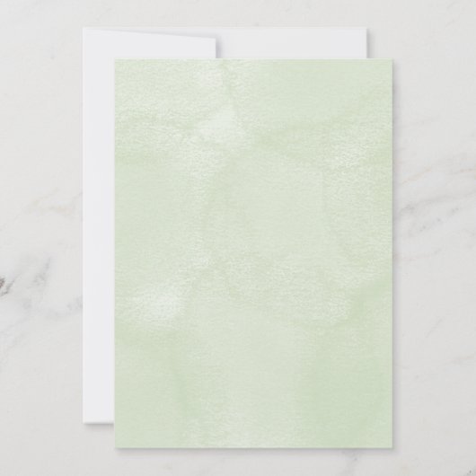 Baby shower invitation with watercolour animals  招待状 (裏面)