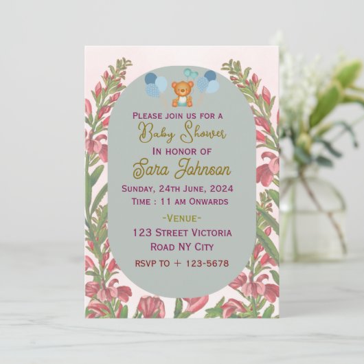 Baby Shower Invitations  招待状 (スタンド正面)