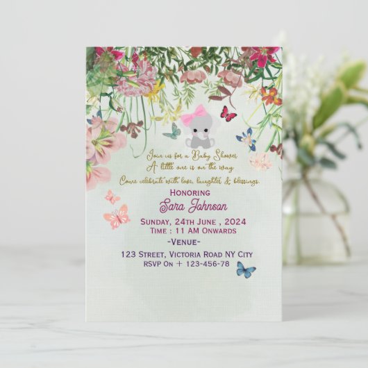 Baby Shower Invitations  招待状 (スタンド正面)