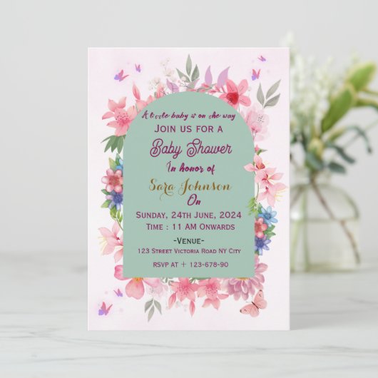 Baby Shower Invitations  招待状 (スタンド正面)