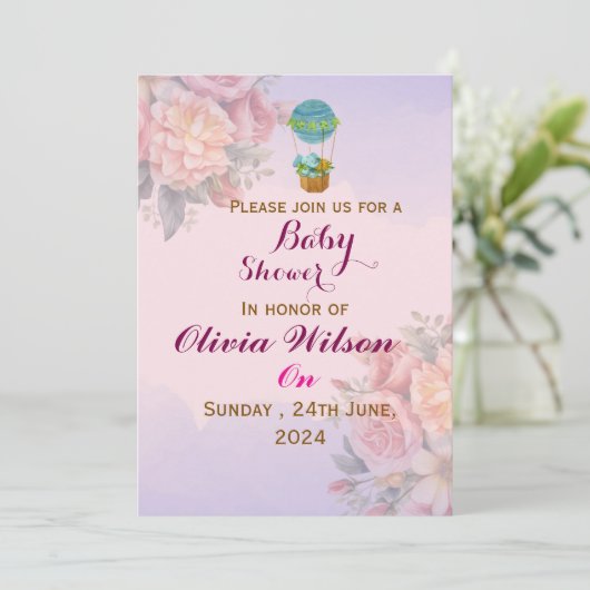 Baby Shower Invitations  招待状 (スタンド正面)