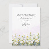 Baby shower invitations with an adorable  fawn. サンキューカード (裏面)