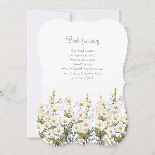 Baby shower invitations with an adorable  fawn. 招待状 (裏面)