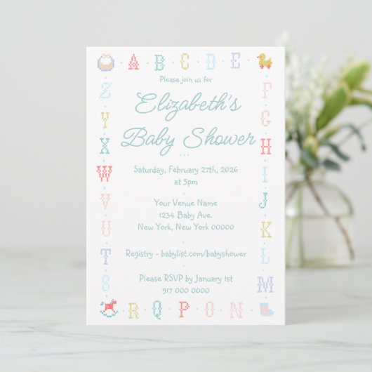 Baby Shower Invite 招待状 (スタンド正面)