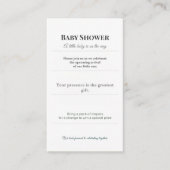 Baby Shower Invite | Elegant Diaper Raffle Card エンクロージャーカード (正面)