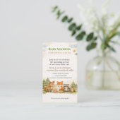 Baby Shower Invite | Woodland Diaper Raffle Card エンクロージャーカード (スタンド正面)