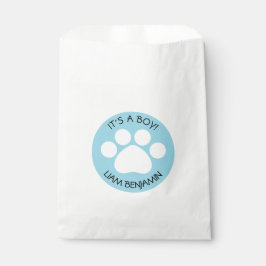 Baby Shower - It's a Boy - Paw Printテーマ フェイバーバッグ