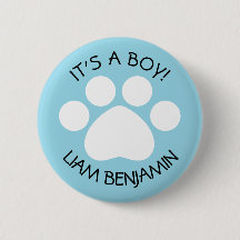 Baby Shower - It's a Boy - Paw Printテーマ