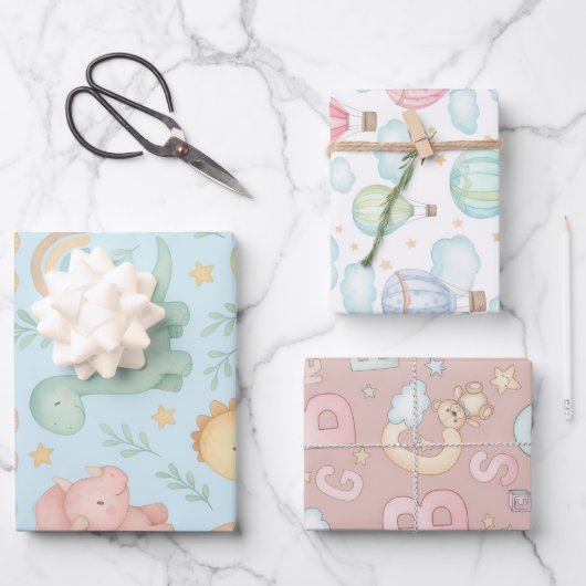 Baby Shower & Kids Birthday Wrapping Paper ラッピングペーパーシート (正面)