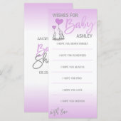 BABY Shower Lavender Purple Elephantのご要望 (正面/裏面)