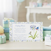 Baby Shower Lily with Bluebird Display Shower エンクロージャーカード