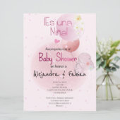 BABY SHOWER LINDO HIPO. PARA BEBÉ NIÑA 招待状 (スタンド正面)