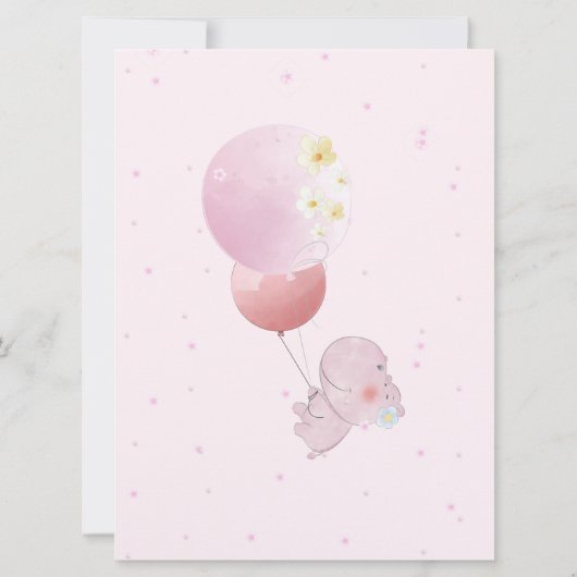 BABY SHOWER LINDO HIPO. PARA BEBÉ NIÑA 招待状 (裏面)