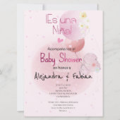 BABY SHOWER LINDO HIPO. PARA BEBÉ NIÑA 招待状 (正面)