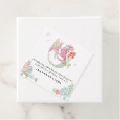 Baby Shower Mermaid Thank you フェイバータグ (インサイチュ)