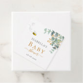 Baby Shower mom to bee eucaluptusスクリプト フェイバータグ (インサイチュ)