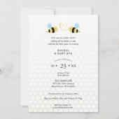 Baby Shower Mom to Bee Quote Bees Couple Photo 招待状 (裏面)