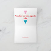 Baby shower name survey card サンキューカード (内部)