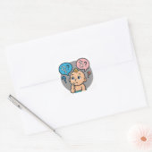 Baby shower name survey card スクエアシール (封筒)